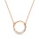 Diamond Circular Necklace. Certified 585 (14kt) Rose Gold, Rhodium Detailing