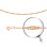 Singapore-link Solid Chain, Width 1.3mm. Certified 585 (14kt) Rose Gold, Diamond Cuts