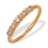 Anniversary Ring with 5 Diamonds in Rose Gold. Hypoallergenic Cadmium-free 585 (14K) Rose Gold