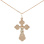 A True Russian Cross - Orthodox Style Crucifix. Certified 585 (14kt) Rose and White Gold