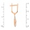 Size of CZ Teardrop-shaped Leverback Earrings