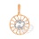 Pisces Zodiac Sunburst 585 Gold Pendant. February 19-March 20