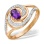 Amethyst and Diamond Ring