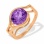 Nifty Ring with Amethyst Diameter 10mm. Hypoallergenic Cadmium-free 585 (14K) Rose Gold