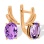 Amethyst Leverback Earrings