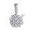 Raspberry Motif Diamond Pendant. 585 (14kt) White Gold