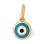 Multi-color Enamel Anti Evil Eye Amulet-Pendant. Hypoallergenic Cadmium-free 585 (14K) Rose Gold