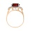 Oval-shaped Garnet and CZ Rose Gold Cocktail Ring. View 3