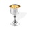 Wine Shiny Silver Goblet with Floral Engraving. Hypoallergenic 925 Silver, 999 (24kt) Gold Plating