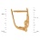 Earrings Featuring 14 Diamonds. Hypoallergenic 585 Rose Gold, Rhodium Detailing. View 2