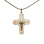 Greek Style Orthodox Crucifix. Certified 585 (14kt) Rose and White Gold