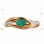 Width of Ring with Oval Emerald and Diamond Accents. View 2