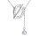 'Love' necklace in 14K white gold with CZ view 2