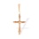 Austere Cross Pendant. Hypoallergenic Cadmium-free 585 (14K) Rose Gold