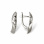 CZ White Gold Leverback Earrings