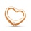 Diamond Heart Slide Pendant. Certified 585 (14kt) Rose Gold