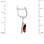 Size of Garnet Teardrop White Gold Earrings