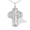 'Holy Spirit' Orthodox Body Cross. Hypoallergenic Certified 925 Silver, Rhodium