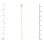 Length of Faceted Gold Sphere Threader Earrings