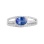 Diamond Triple Shank Sapphire Ring. View 2