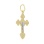 Russian lace-inspired Orthodox cross pendant in 14kt yellow and white gold. View 2