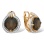 Smoky Quartz and Diamond Leverback Earrings