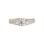 Diamond stylized epaulet ring in rose and white gold. View 2