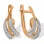 Earrings Featuring 22 Diamonds. Hypoallergenic 585 Rose Gold, Rhodium Detailing