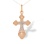 Orthodox Trefoil Cross Pendant. Certified 585 (14kt) Rose and White Gold