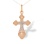 Orthodox Trefoil Cross Pendant. Certified 585 (14kt) Rose and White Gold