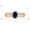 'Fusion of Emotions' Sapphire and Diamond Ring in 585 Rose Gold - Angle 2