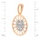 Libra Zodiac Sunburst 585 Gold Pendant. View 2