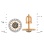 White&Champagne Diamond Ear Studs in Rose Gold. 585 Rose Gold, White&Black Rhodium Detailing. View 2