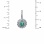 Emerald Diamond Earrings and Pendant. Certified 585 (14kt) White Gold. View 2
