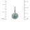 Emerald Diamond Earrings and Pendant. Certified 585 (14kt) White Gold. View 2