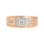 CZ Rose Gold Signet for Him. View 2