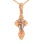 'Guardian Angel' Cross Pendant Made of Rose and White Gold. View 2