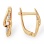 Elegant Diamond Leverback Earrings. Certified 585 (14kt) Rose Gold, Rhodium Detailing