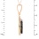 Marquise-shaped Rauh-Topaz Pendant. Certified 585 (14kt) Rose Gold, Rhodium Detailing. View 3
