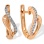 Graceful Earrings Featuring 24 Natural Diamonds. Hypoallergenic Cadmium-free 585 (14K) Rose Gold