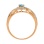 'Fusion of Emotions' Blue Topaz and Diamond Ring. Hypoallergenic 585 Rose Gold, Rhodium Detailing. View 4