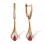 Ruby and Diamond Leverback Earrings