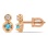 Blue Topaz Diamond Stud Earrings