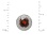 Garnet and CZ Halo Stud Earrings. View 2