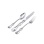 French Style Silver Dessert Flatware (Set of 3). Hypoallergenic 830/999 Silver, Stainless Steel