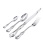 French Style Silver Flatware (Set of 4). Hypoallergenic 830/999 Silver, Stainless Steel