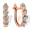 Twisted Design Earrings with Illusion-set Diamonds. Tested 585 (14K) Rose and White Gold, Rhodium