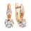 Diamond Supreme Leverback Earrings. Certified 585 (14kt) Rose and White Gold