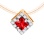 Square Ruby and Diamond Slide Pendant. View 2