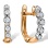 Graduated Diamond Leverback Earrings in Rose Gold. Hypoallergenic 585 Rose Gold, Rhodium Detailing